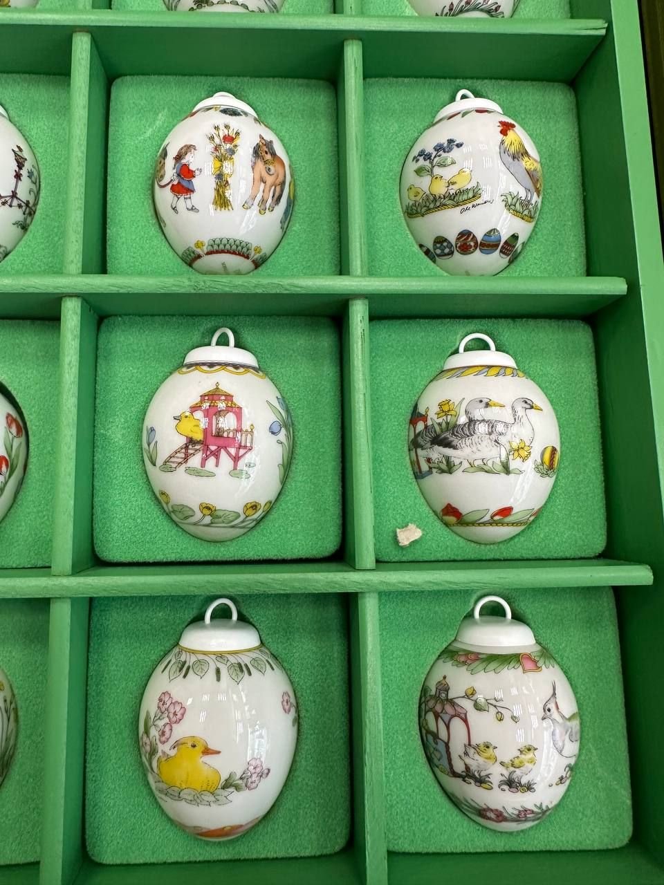 Полный набор из 15 коллекционных пасхальных яиц Hutschenreuther — изображение 3