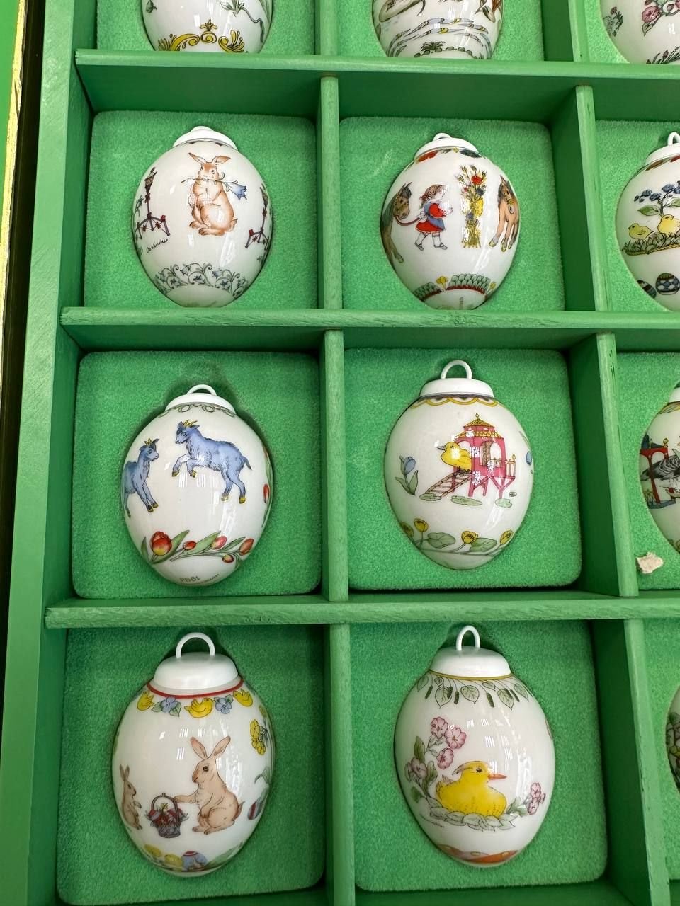 Полный набор из 15 коллекционных пасхальных яиц Hutschenreuther — изображение 2