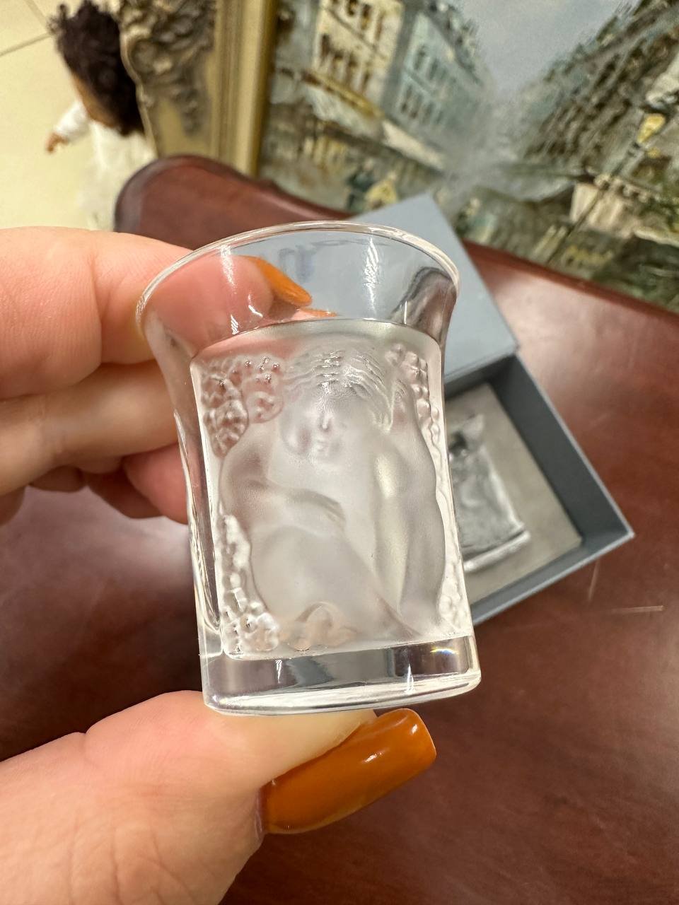 Набор из двух хрустальных стопок «Enfants» Lalique — изображение 6