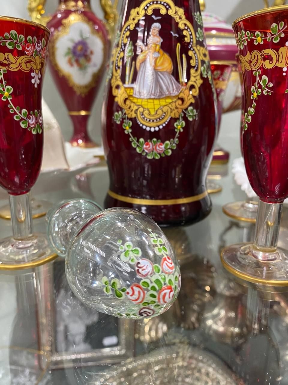 Винтажный графин и 6 рюмок — изображение 6