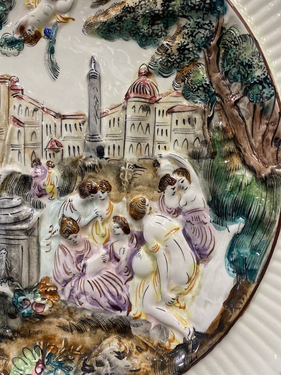Настенная тарелка в стиле Capodimonte — изображение 4