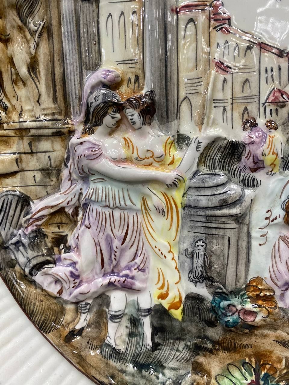 Настенная тарелка в стиле Capodimonte — изображение 5