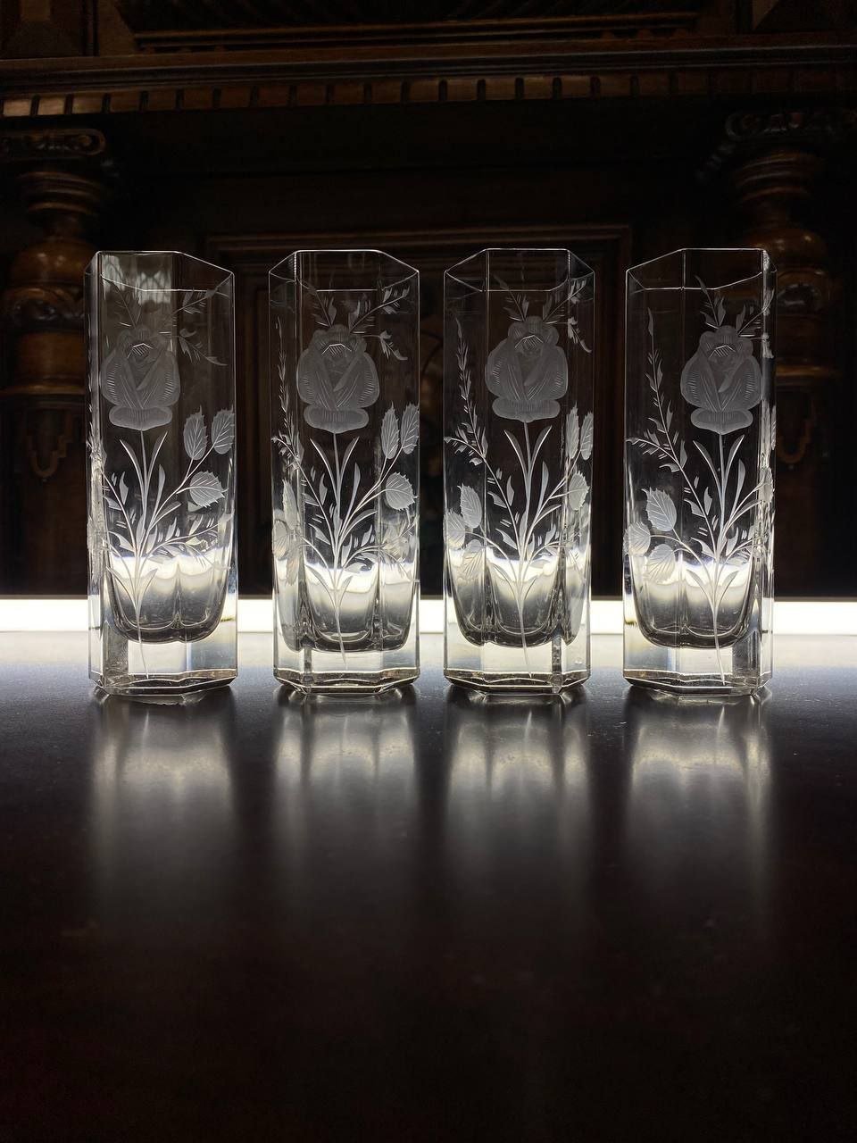 Винтажные бокалы в стиле Lalique — изображение 2