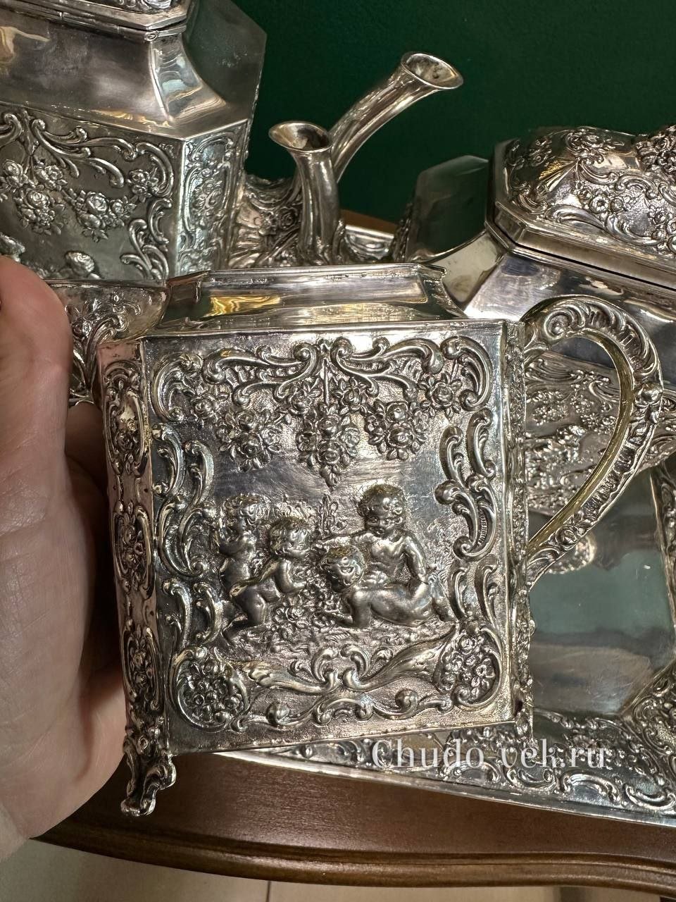 Роскошный серебряный сервиз от мастерской Адольфа Майера — изображение 9