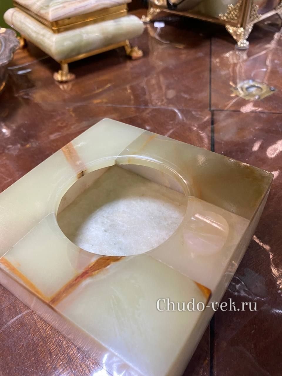 Винтажная пепельница из оникса — изображение 4