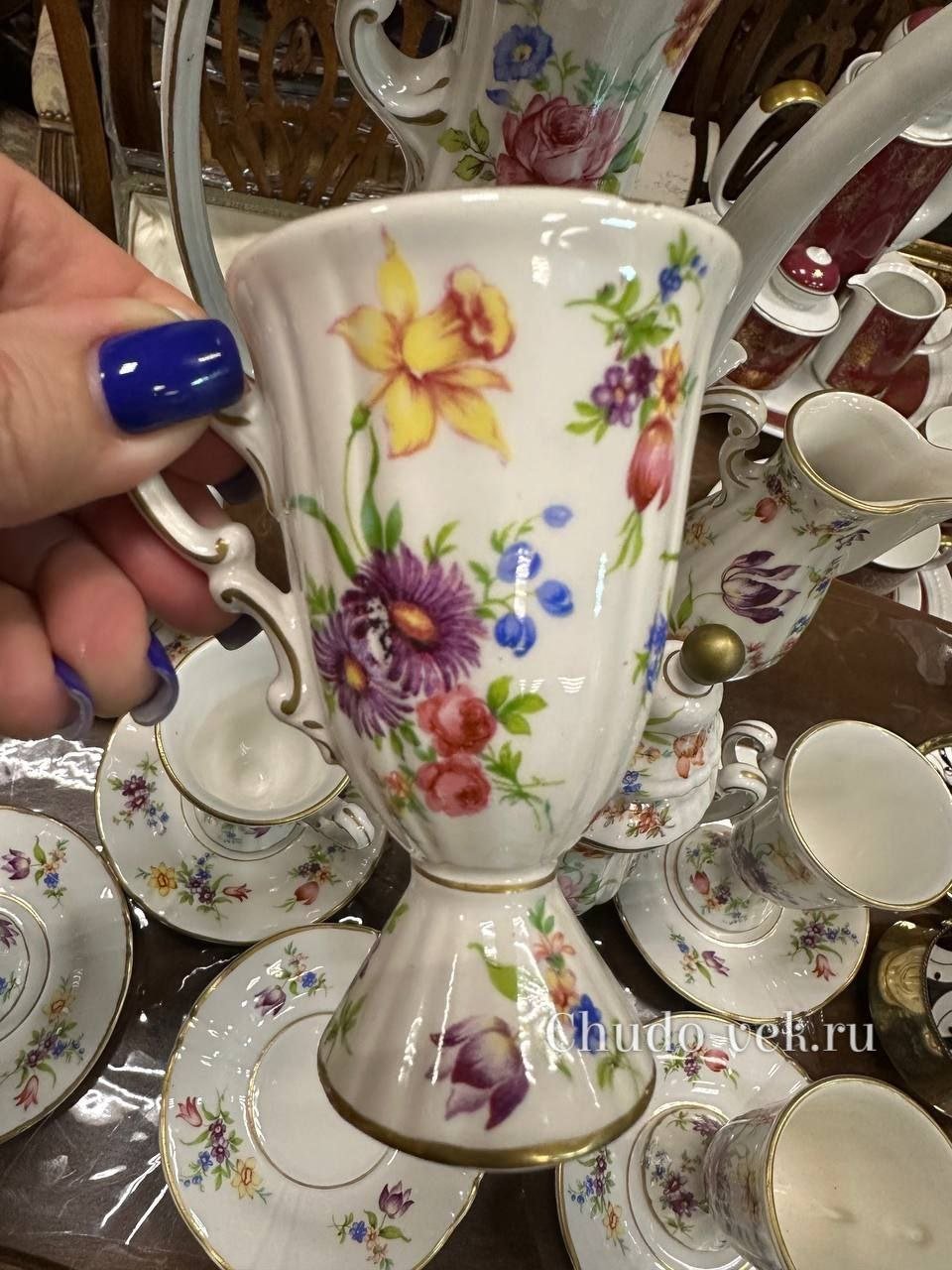 Винтажный кофейный сервиз на 6 персон — изображение 7